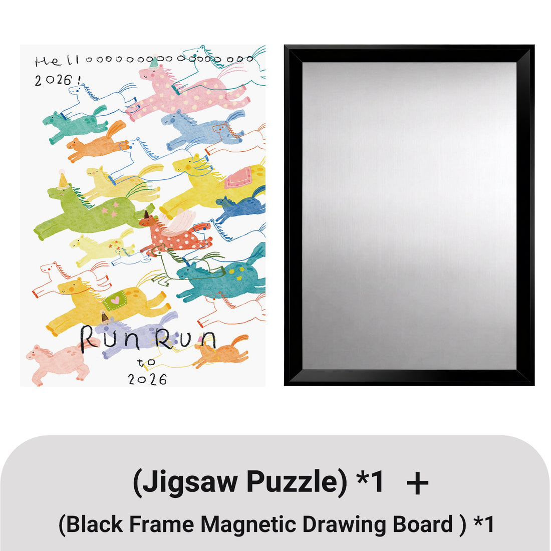 HEBESPACE Magnetic Puzzle Frame for 1000-piece puzzles