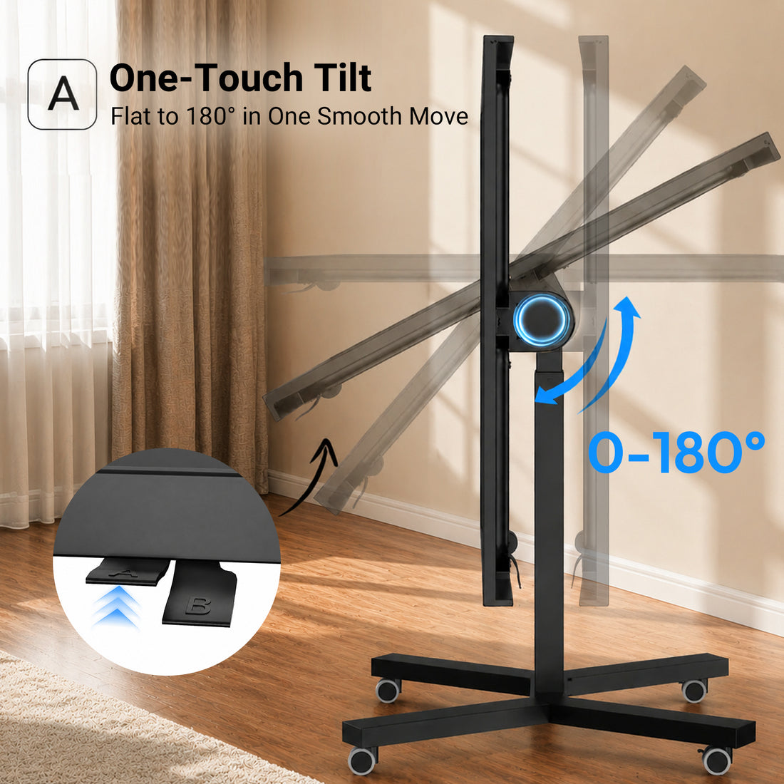 HEBESPACE Pneumatic Puzzle Table – 180° Flipable, Holds Up to 2000 Pieces, One-Touch Tilt & Height Adjustment (US)