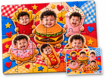 HEBESPACE Custom Family Photo Puzzle